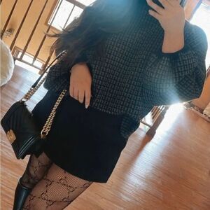 Gray printed sweater